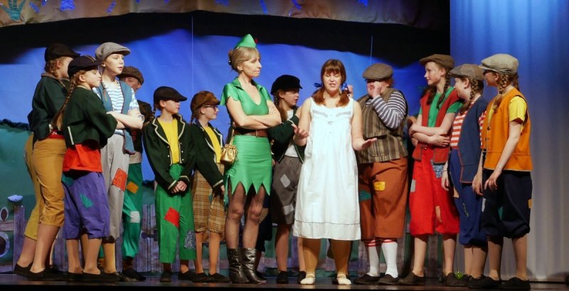 Peter Pan & Wendy with the Lost Boys