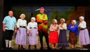Willie Widdle with the villagers